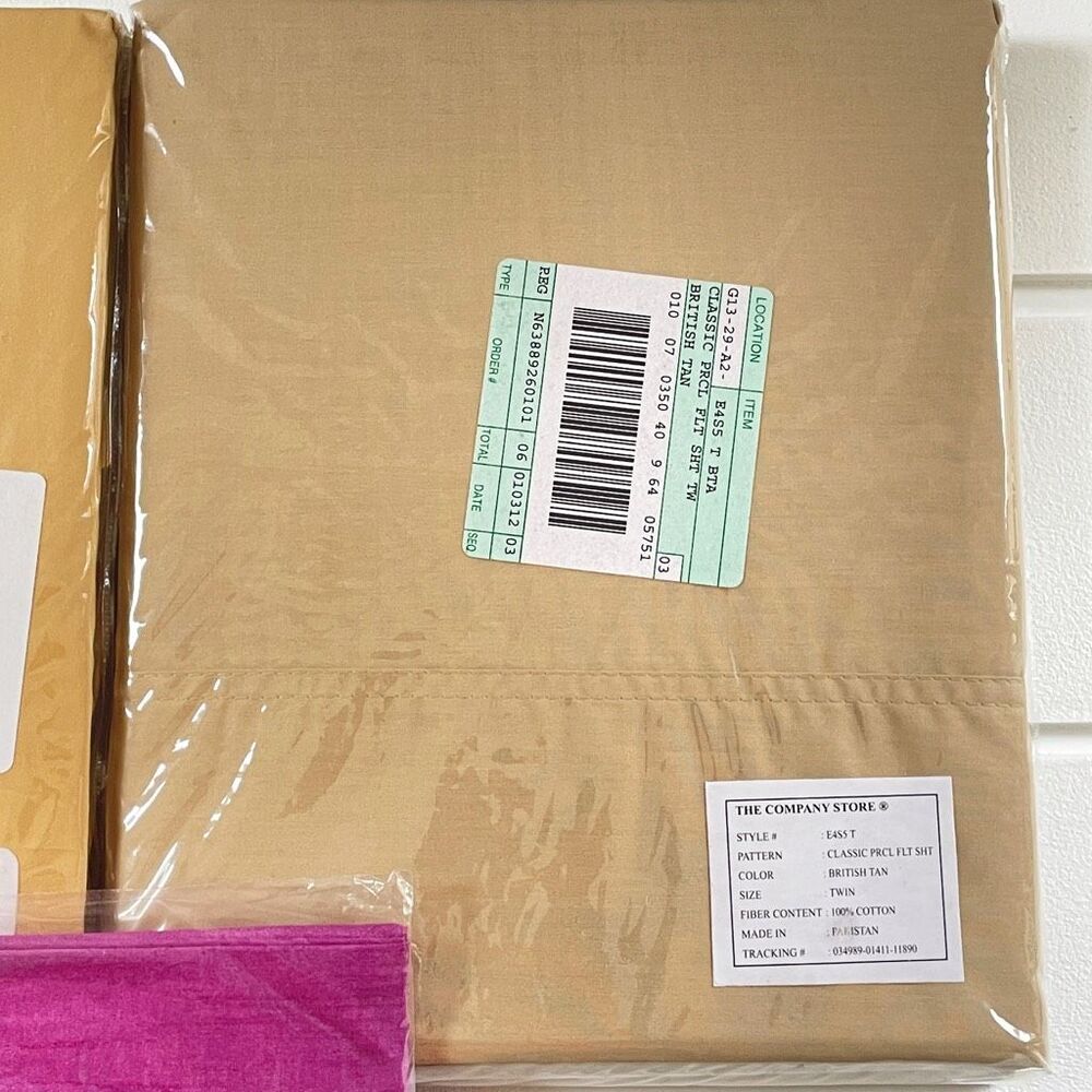 Lot of Sheets & Pillow Cases From The Company Store Cotton Twin XL Fitted & Flat - Picture 10 of 13